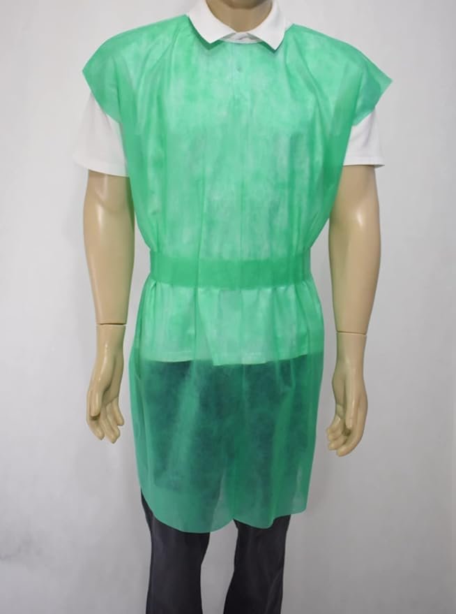 Best Fabril Avental Verde Hospitalar M 30g TNT Liso 1 Pocket Pull On Profissional Saúde