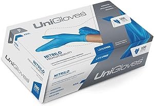 Luva Procedimento Unigloves Nitrílica Azul Sem Pó