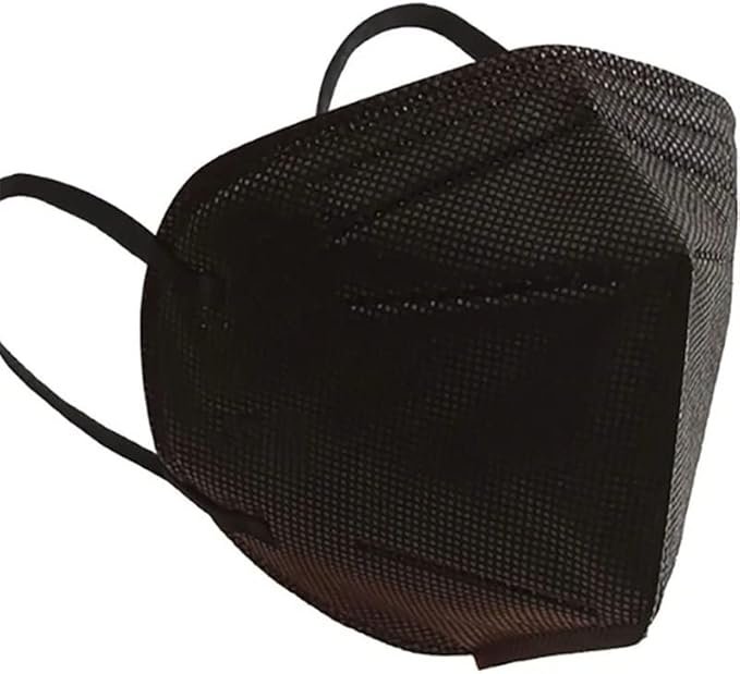 Máscara Adulto 5 Camadas N95 / KN95 / PFF2 / FFP2 10 un Coloridas (Preto)
