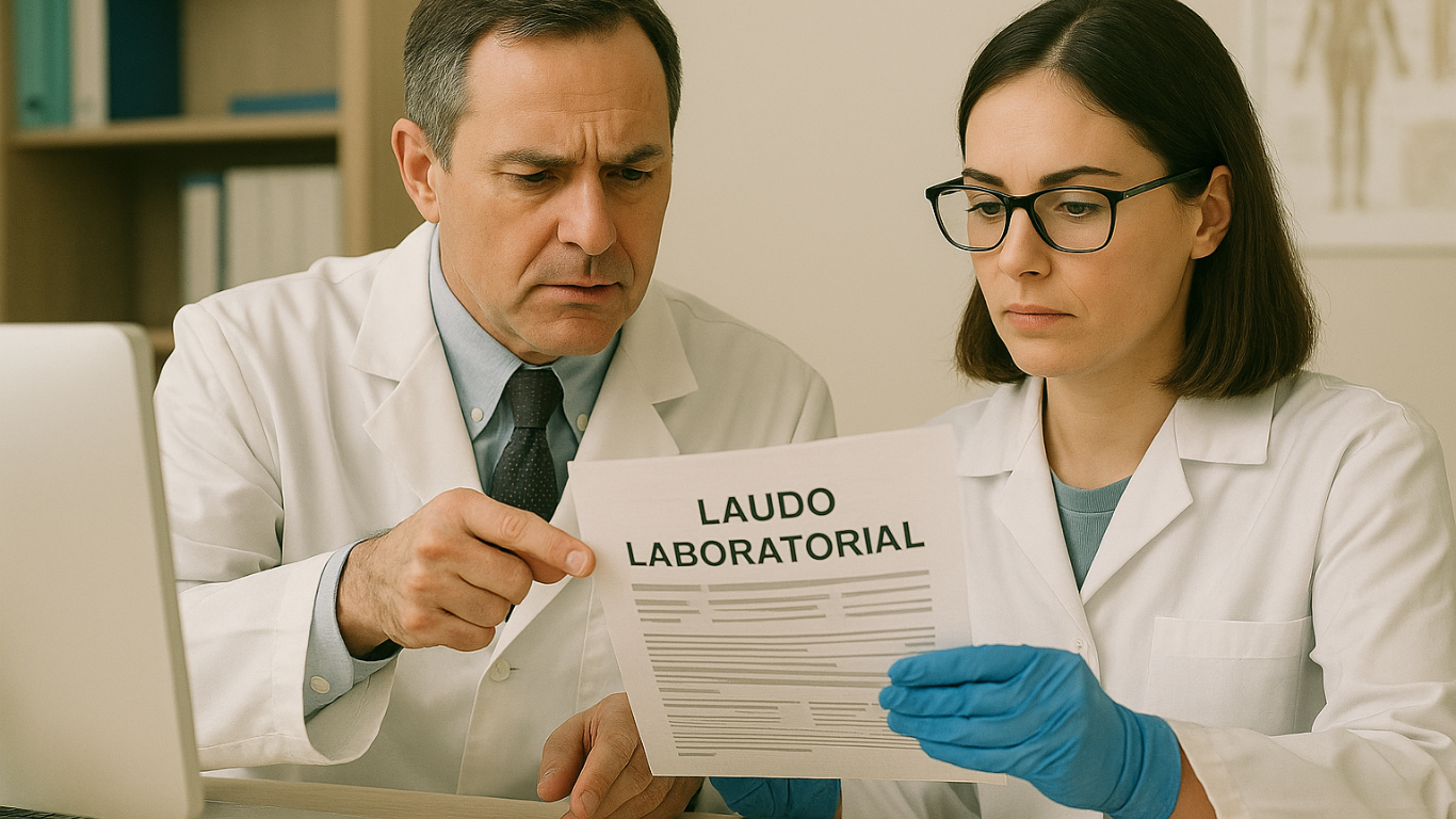 O médico pode pedir para o laboratório retificar um laudo quando o resultado não bate com a clínica do paciente?