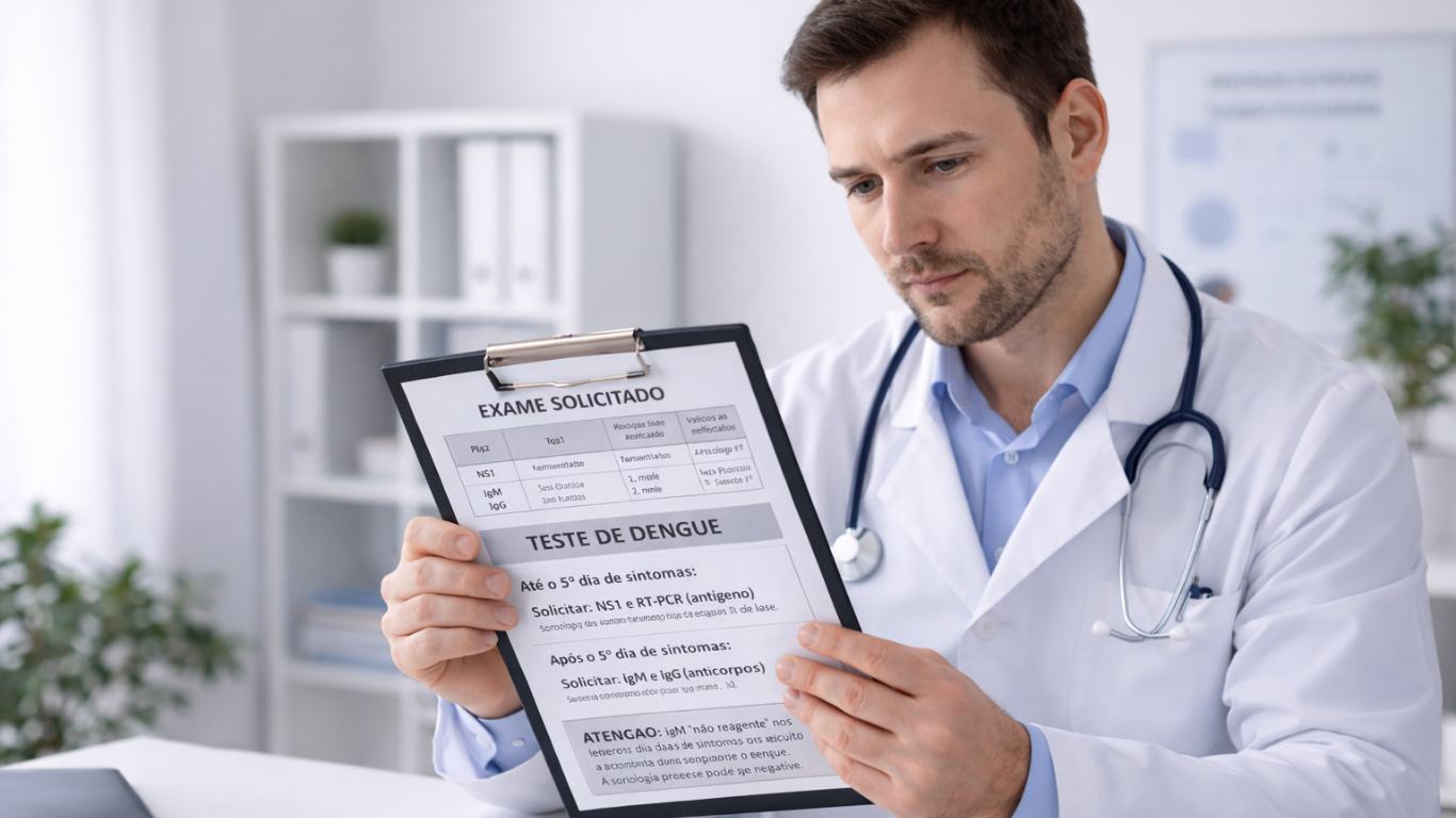 Erro na solicitação do teste de dengue: por que ainda acontece na prática clínica?
