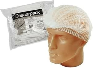 Descarpack Pacote Touca Descartável Branca 100 Unidades